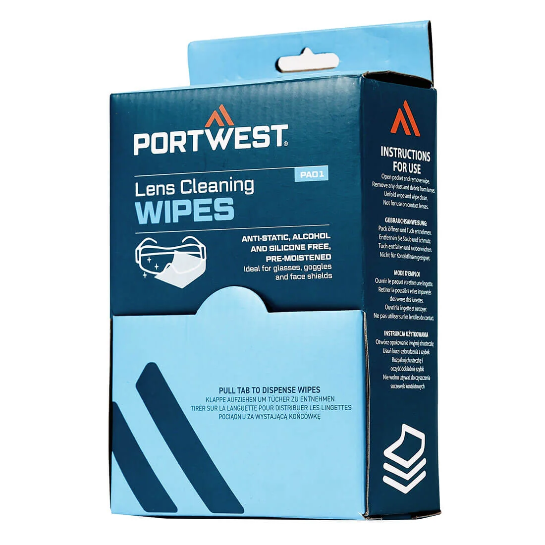 PORTWEST PA01 Brillen Schoonmaakdoekjes Wit