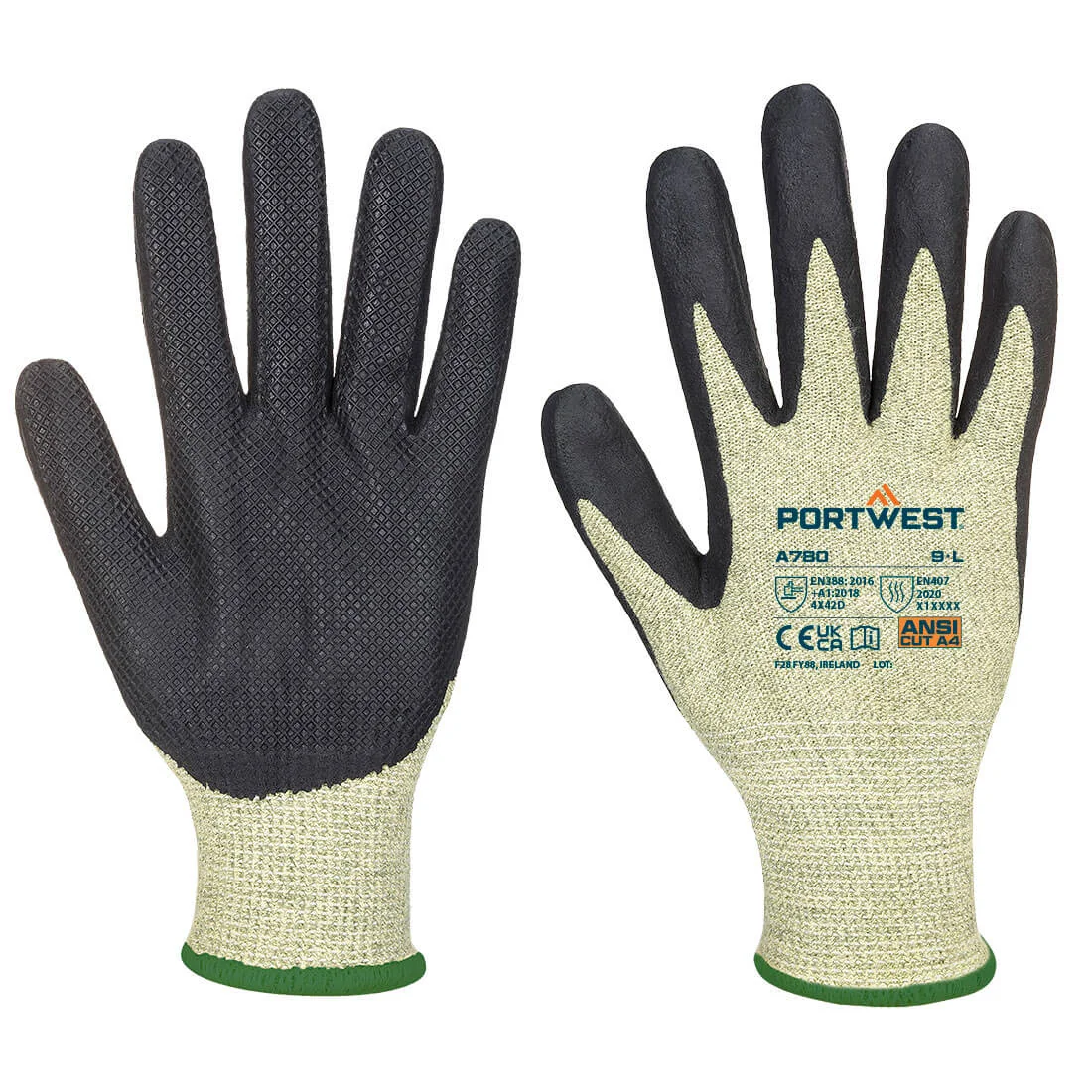 PORTWEST A780 Arc Grip handschoen Groen/zwart