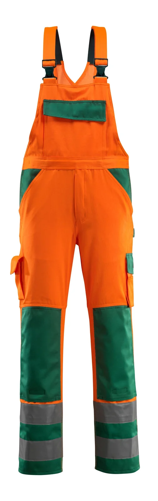 Mascot 07169-860 Barras Amerikaanse overall met kniezakken hi-vis oranje/groen