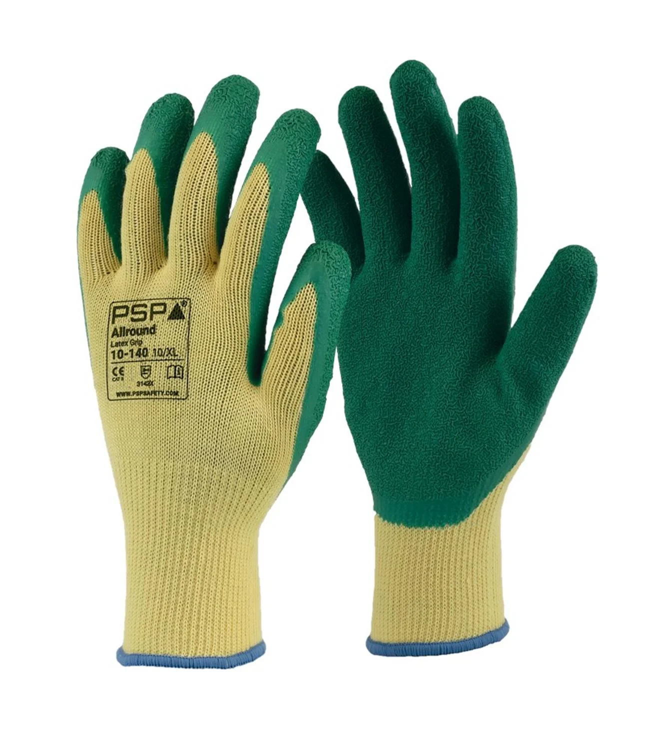 PSP 10-140 Allround Latex Werkhandschoen Beige/Groen