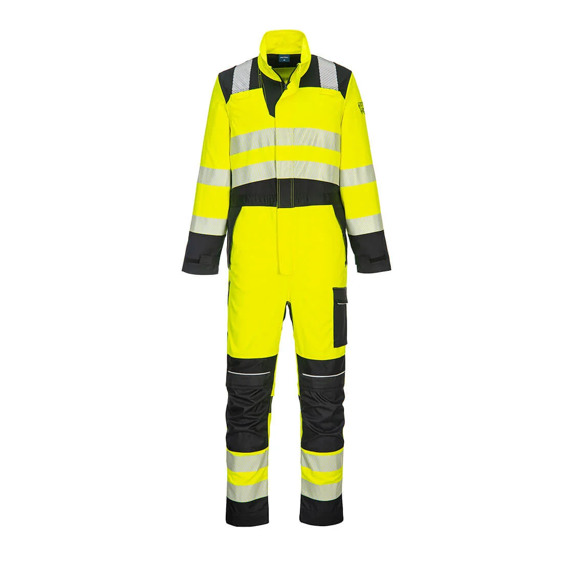 PORTWEST FR507 PW3 Vlamvertragende Modaflame Hi-Vis Overall Geel/zwart