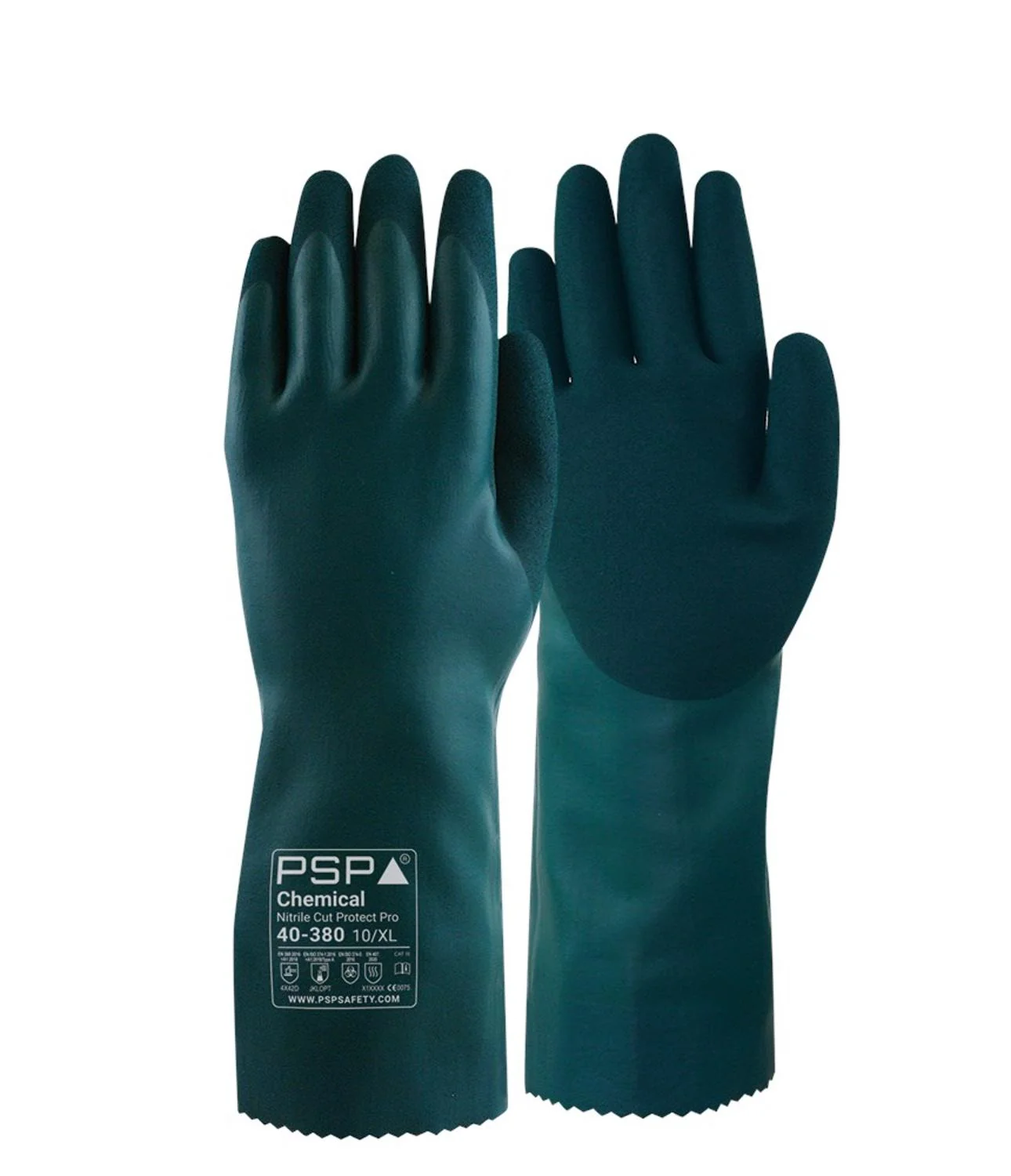 PSP 40-380 Chemical Nitrile Cut Protect Pro werkhandschoen Groen