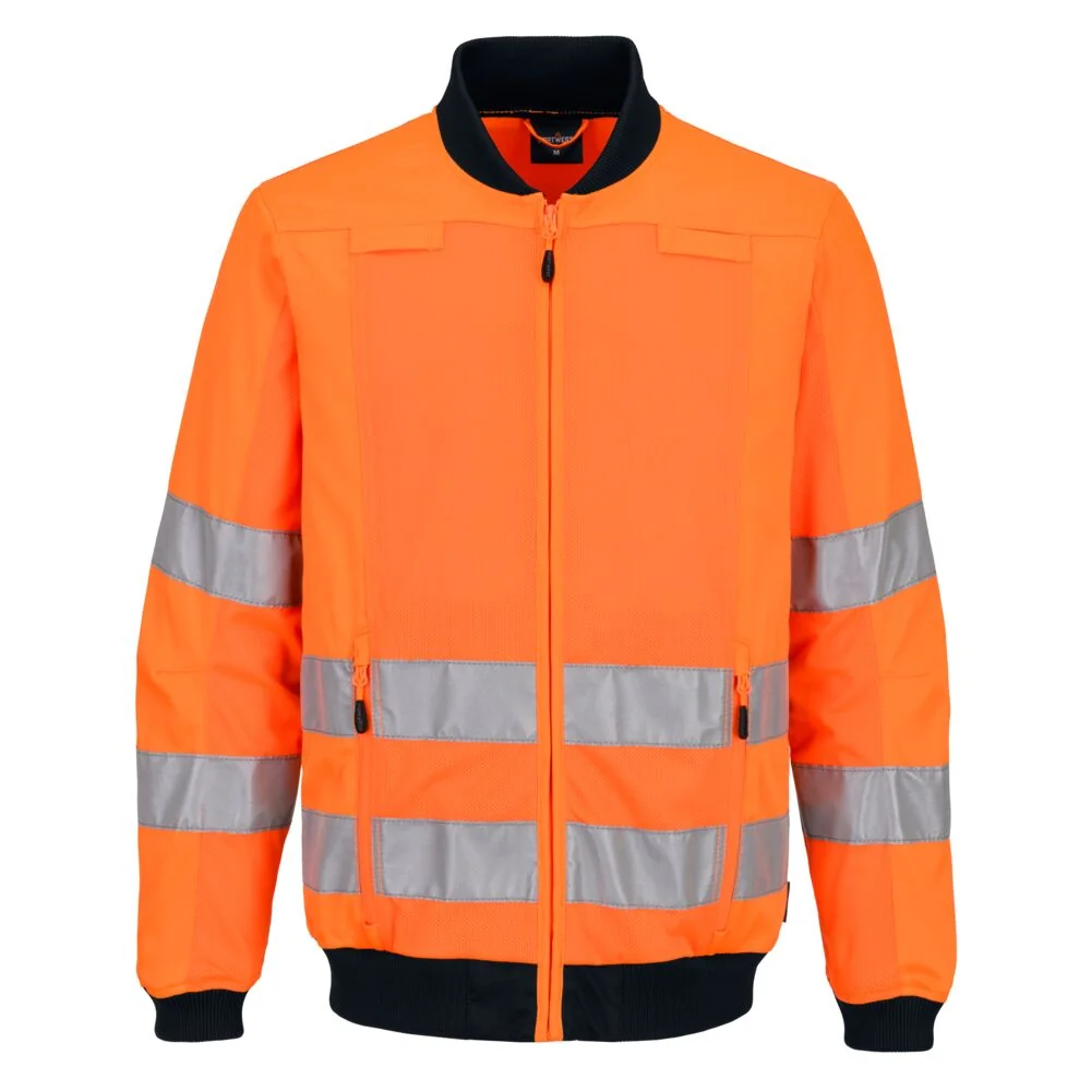 PORTWEST T164 Hi-Vis Mesh Paneel Werkjas Oranje/marine