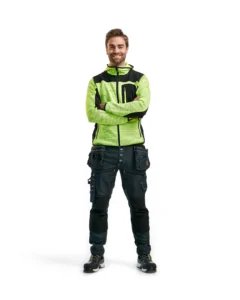 49302117 Gebreid vest met softshell en capuchon aanzicht 2