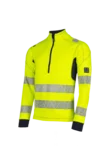 Nilsan ECO high-vis sweatshirt, halve rits, ARC bescherming aanzicht 2