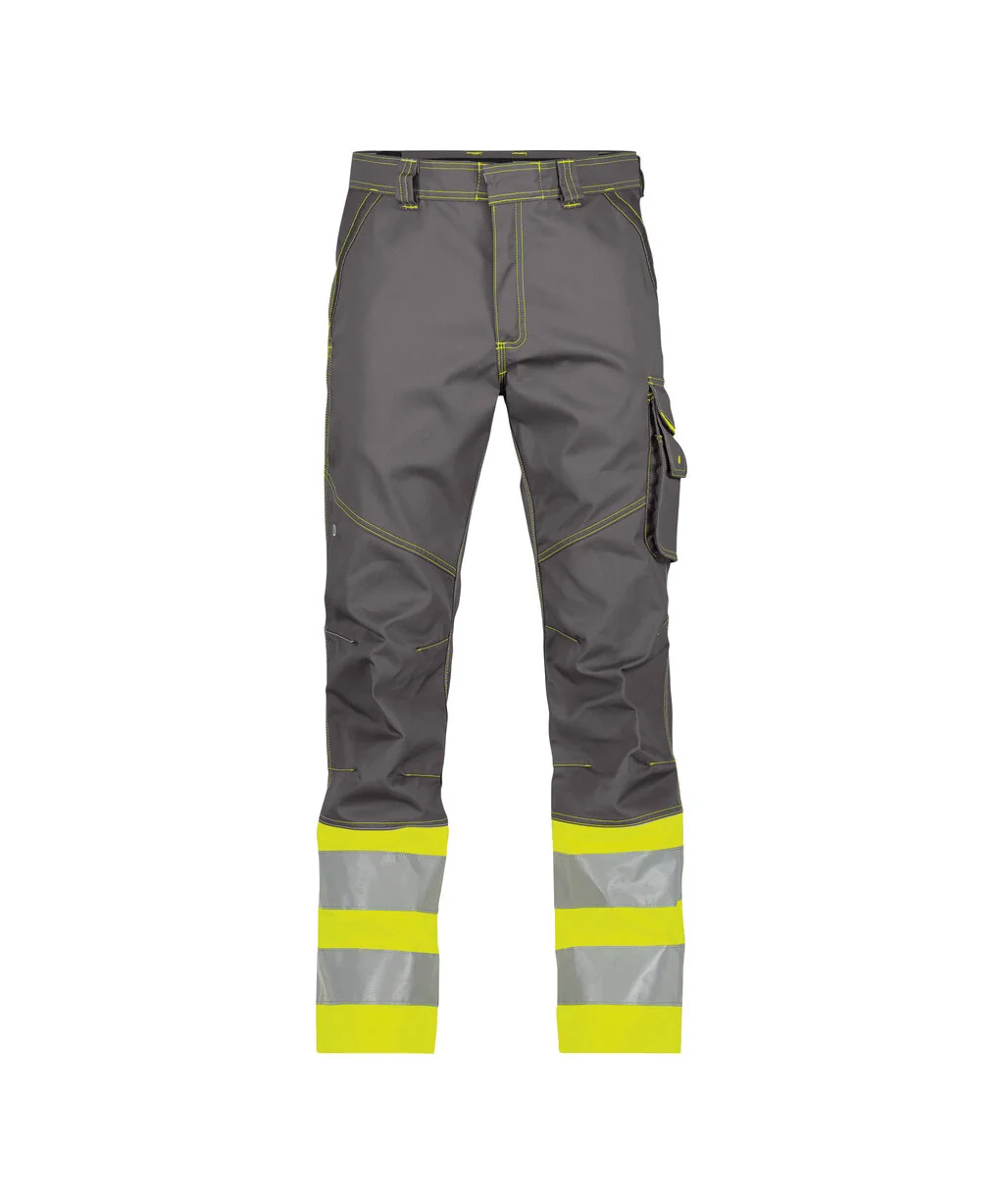 Phoenix Hogezichtbaarheidsbroek Cementgrijs/Fluogeel