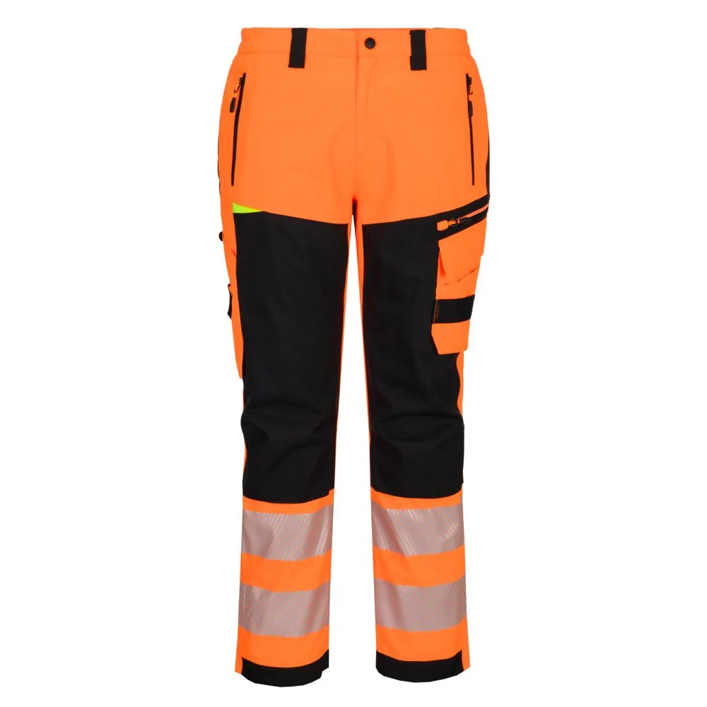 PORTWEST DX448 PW3 Hi-Vis Regenbroek Oranje/zwart