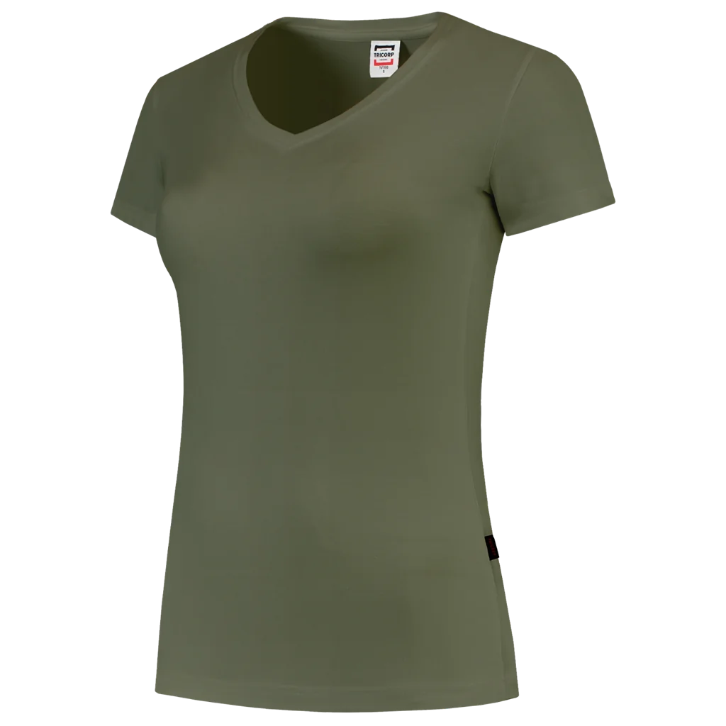 Tricorp 101008 T-shirt V Hals Fitted Dames Army