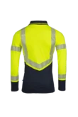 Arran ECO vlamvertragend, antistatisch high-vis poloshirt, lange mouwen aanzicht 3