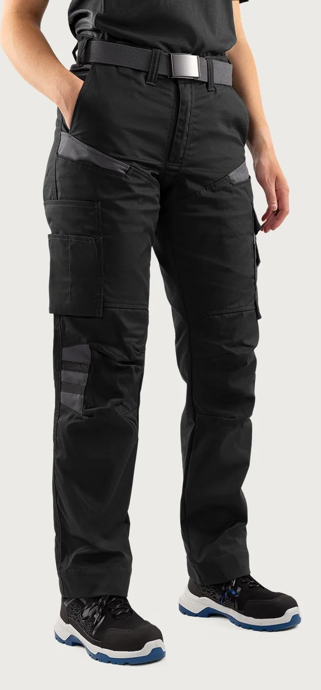 Fristads Broek dames 2554 STFP Zwart/grijs