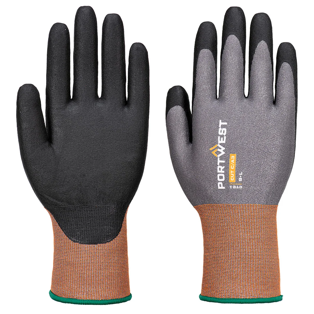 PORTWEST CT21 CT snijbestendige C21 Nitril Handschoen Grijs/zwart