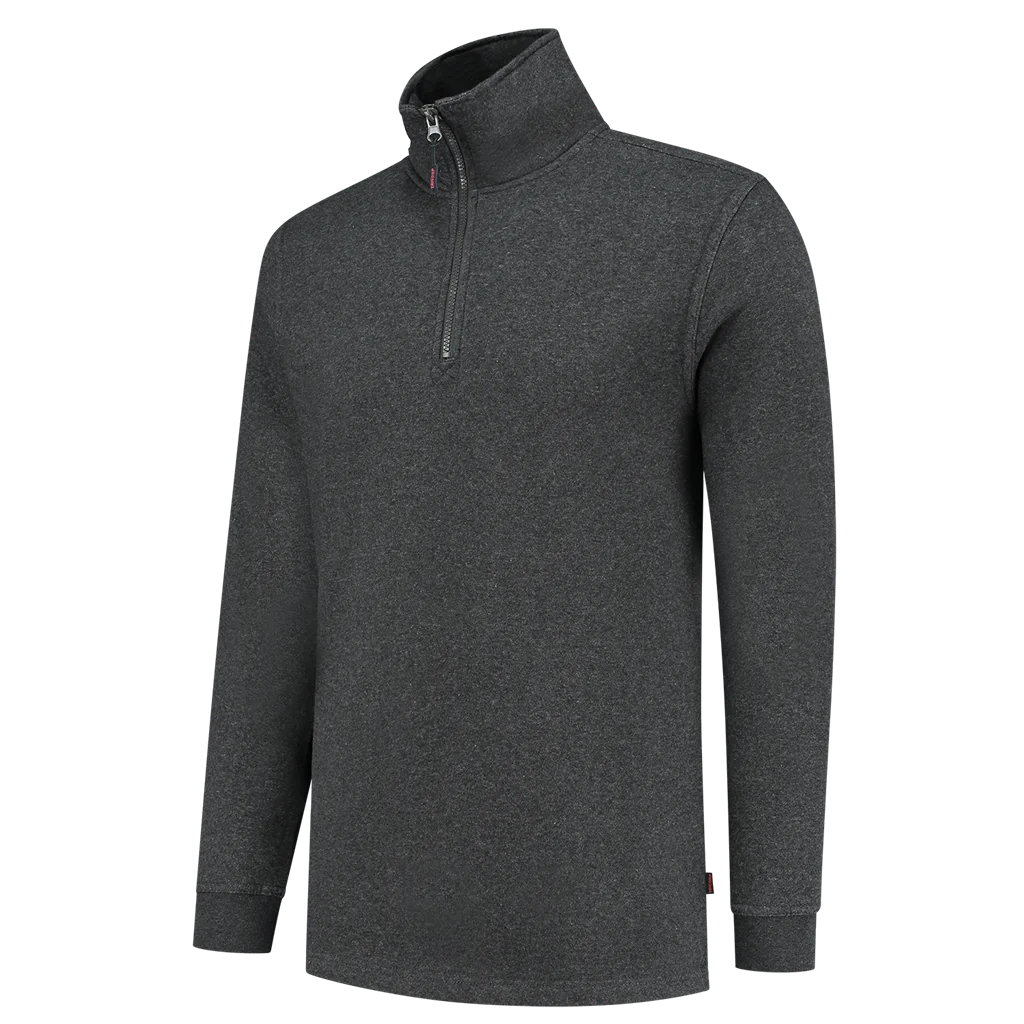 Tricorp 301010 Sweater Ritskraag Antraciet gemêleerd