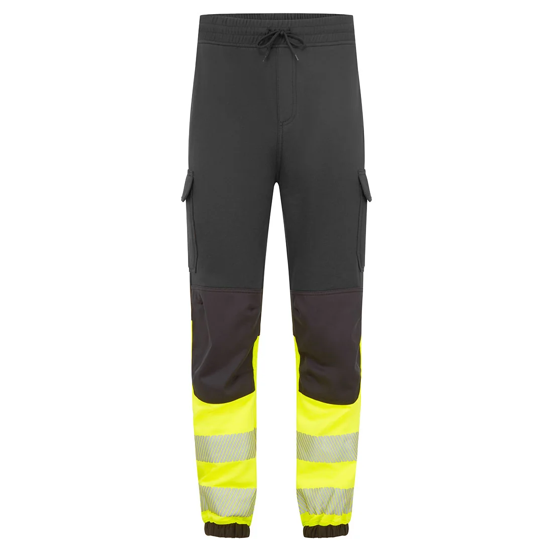 PORTWEST FR433 PW3 Modaflame Hi-Vis Klasse 1 FR Jogger Zwart/Geel