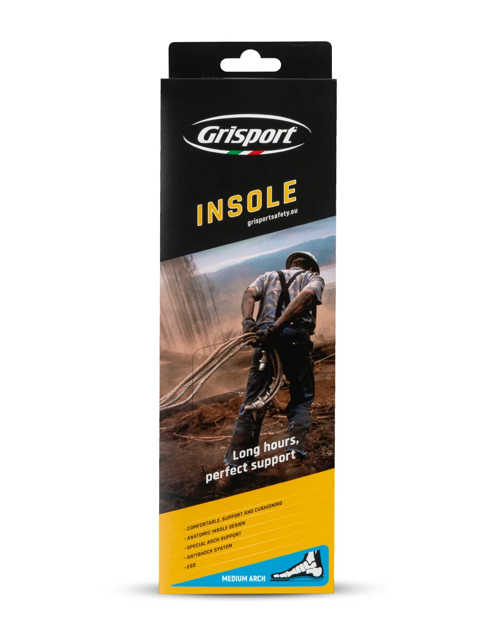 Grisport Inlegzolen Midden Zwart