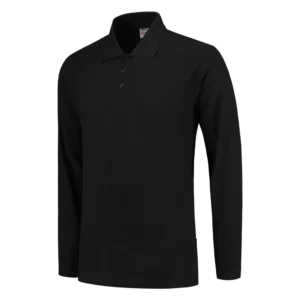 201008 Poloshirt 100% Katoen Lange Mouw aanzicht 1