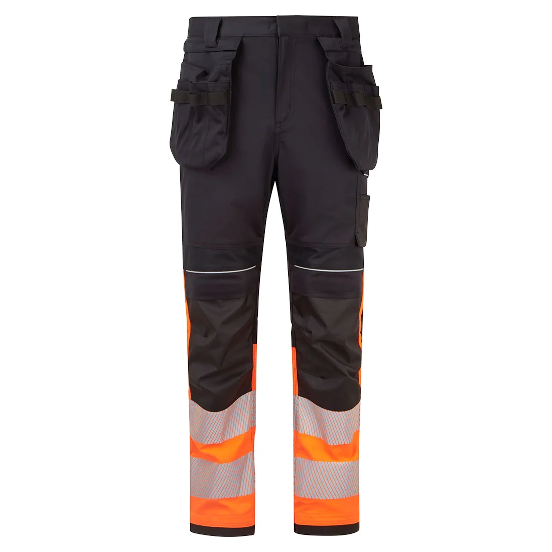 FR452 PW3 Modaflame Hi-Vis Klasse 1 FR Werkbroek Oranje/zwart