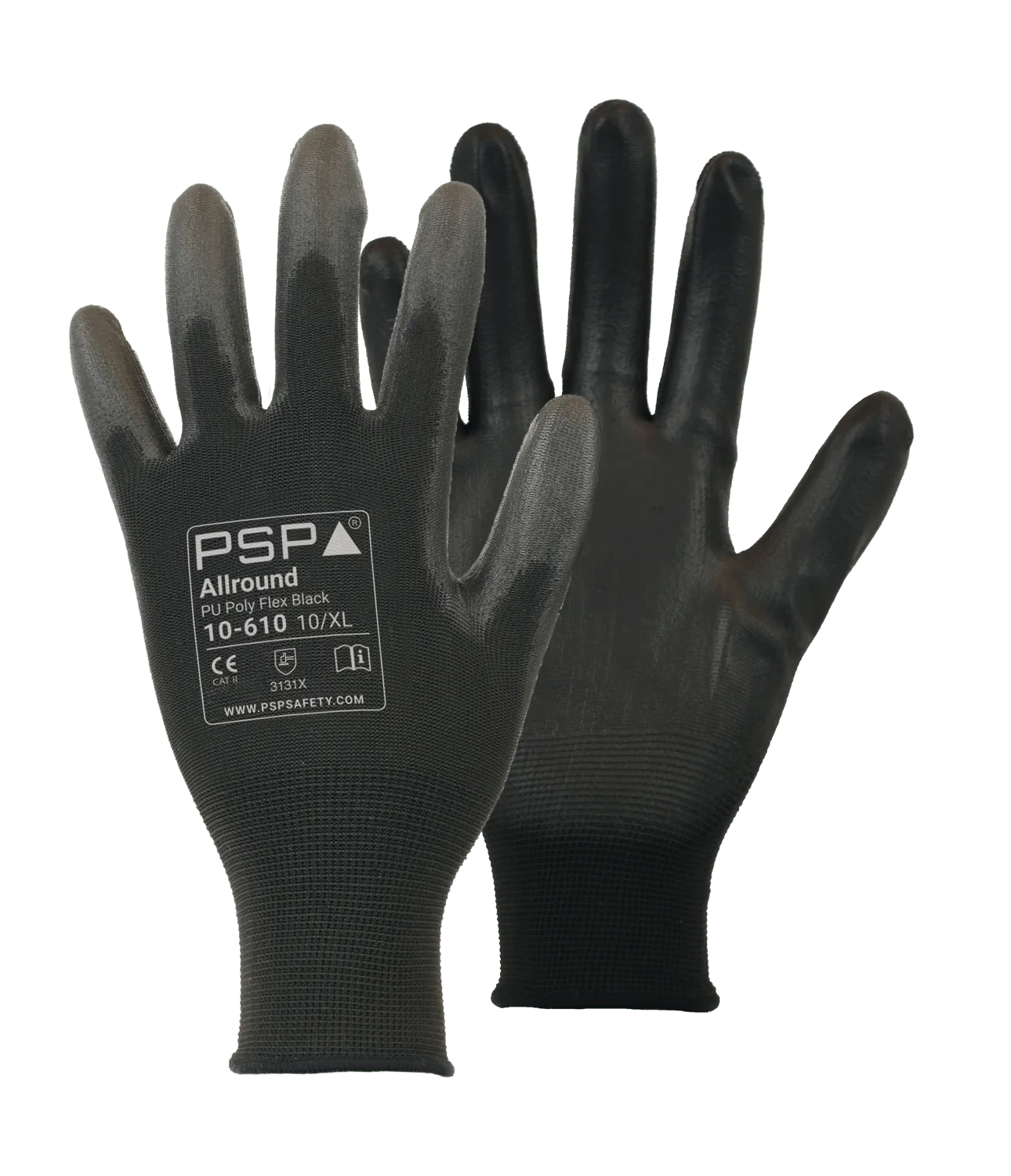PSP 10-610 PU Zwart Werkhandschoen Zwart