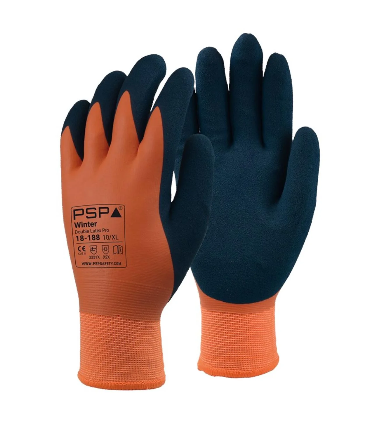 PSP 18-188 Winter Latex Pro Werkhandschoen Oranje/Zwart