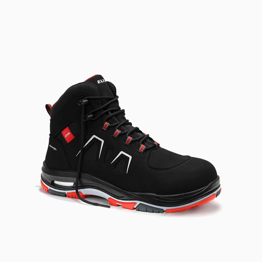 ELTEN veiligheidsschoen halfhoog ALAN XXTP black-red Mid ESD S3S Zwart/Rood