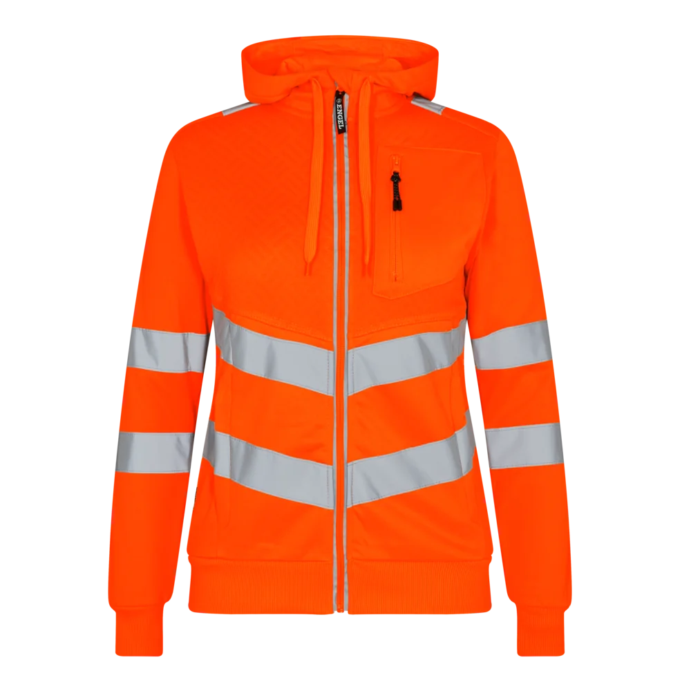 SAFETY sweat cardigan voor dames Hi-vis Orange