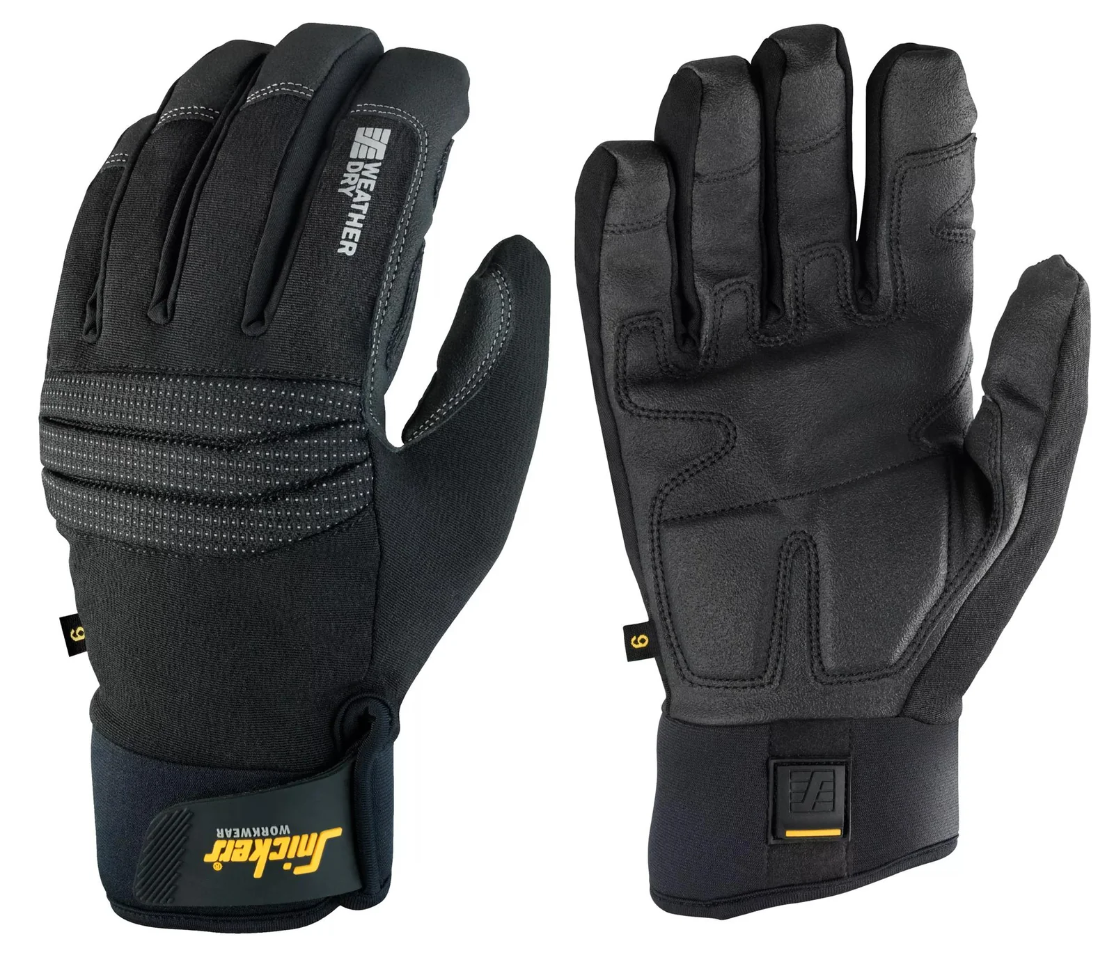 9579 Weather Dry Handschoenen Zwart/Zwart