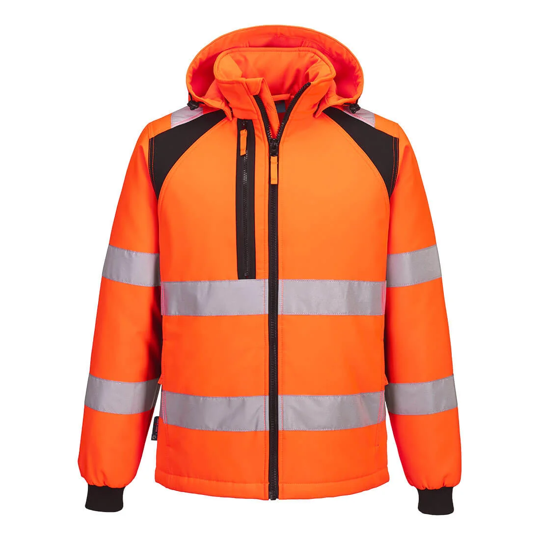 PORTWEST CD809 WX2 Hi-Vis gevoerd Softshell 2 (L) Oranje/zwart