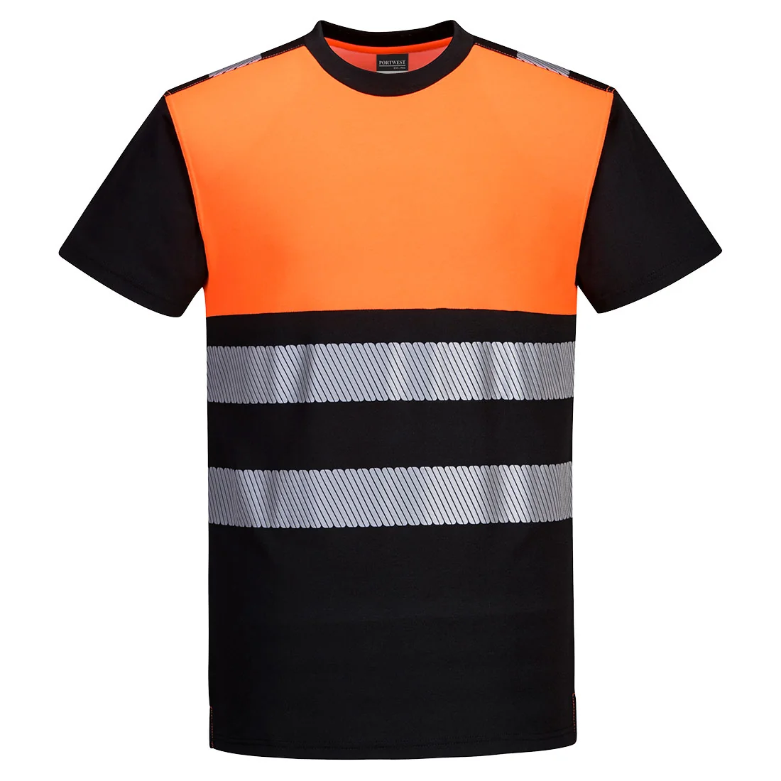 PORTWEST PW311 PW3 Hi-Vis T-shirt klasse 1 Zwart/Oranje