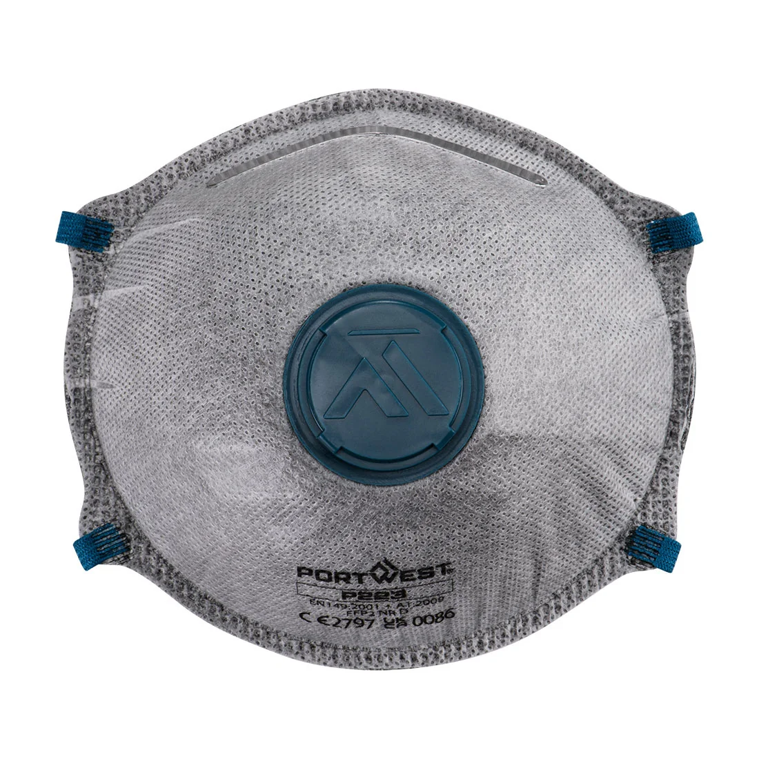 PORTWEST P223 FFP2 Koolstof Gevouwen Dolomite Masker Wit