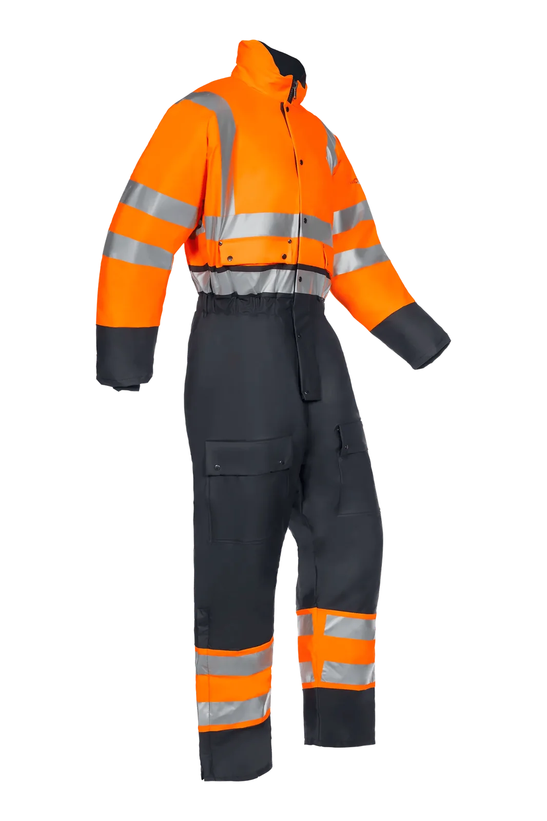 Sioen Rabaul Signalisatie winter regenoverall Fluo-oranje/Marineblauw