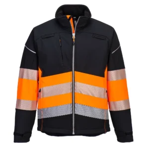 PW375 PW3 Hi-Vis Softshell jack (3L) Klasse 1 aanzicht 1