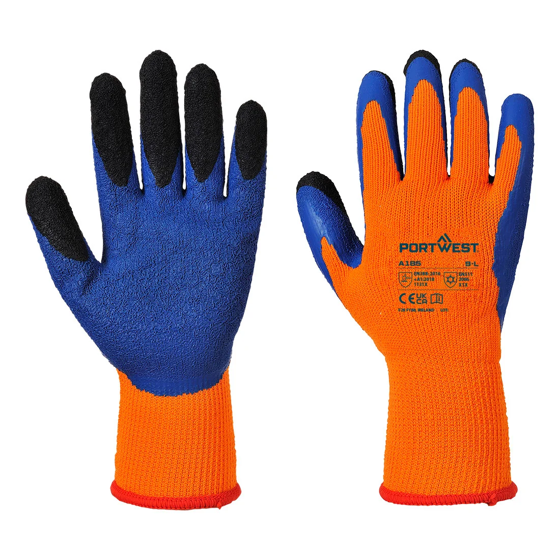 PORTWEST A185 Duo-Therm Handschoen Oranje/blauw