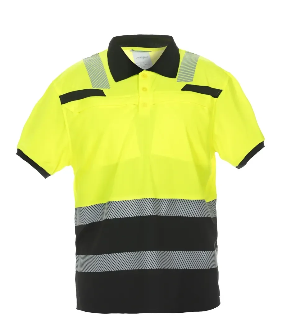 Hydrowear Polo Thorne Fluor Geel - Zwart