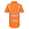 KX302 KX3 Hi-Vis polo korte mouw met rits aanzicht 2