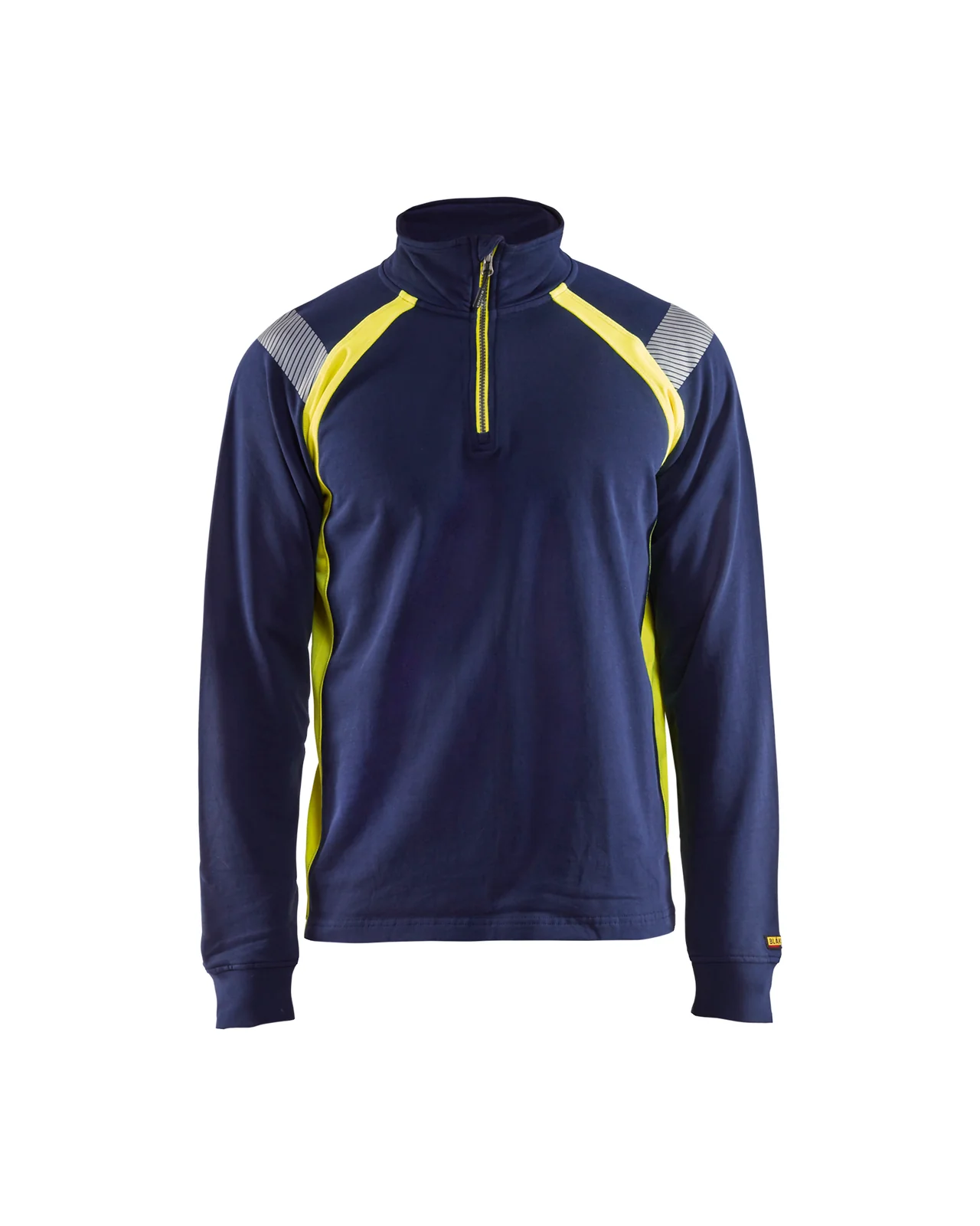 Blåkläder 34321158 Sweatshirt met halve rits Visible Marine / High Vis Geel
