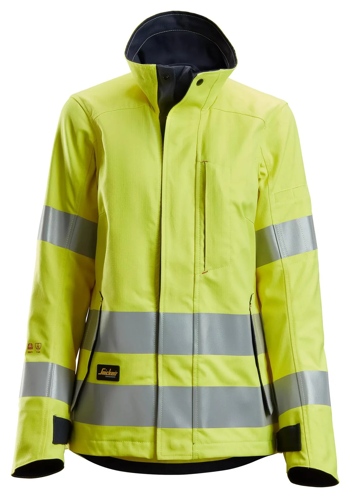 Snickers Workwear 1567 Geel/Marineblauw aanzicht 1