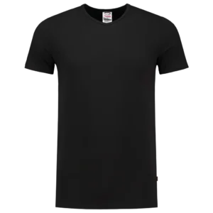 101012 T-shirt Elastaan Fitted V Hals aanzicht 2