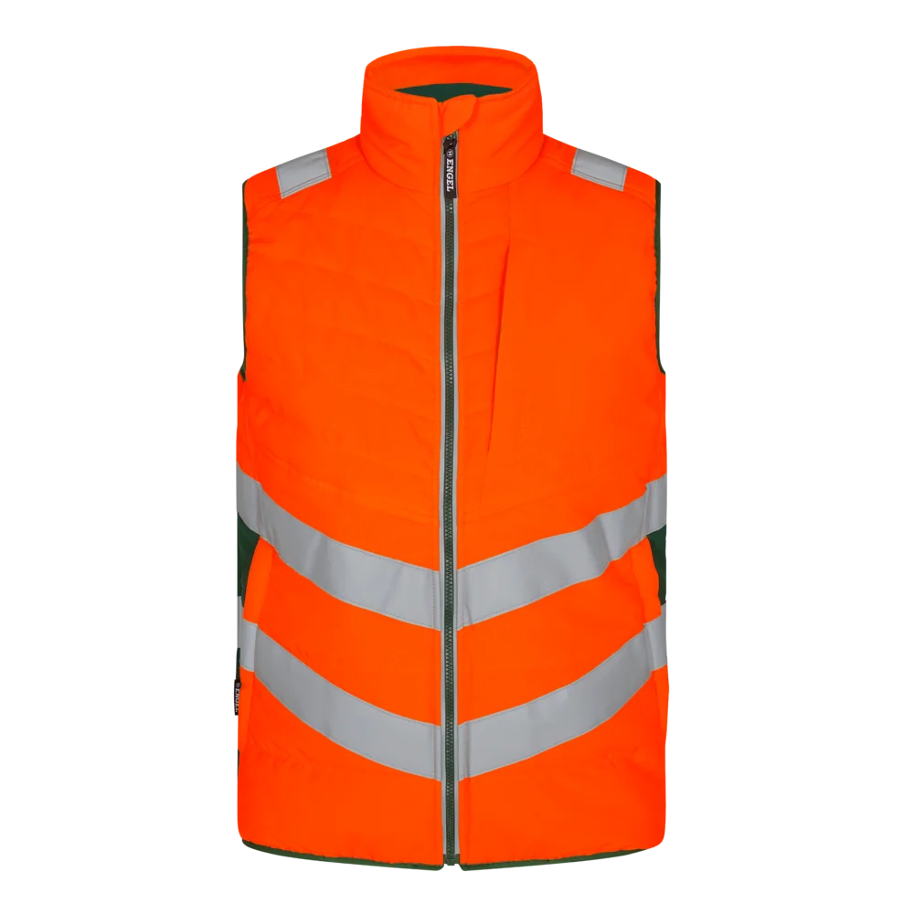 SAFETY gewatteerd bodywarmer Oranje/Groen