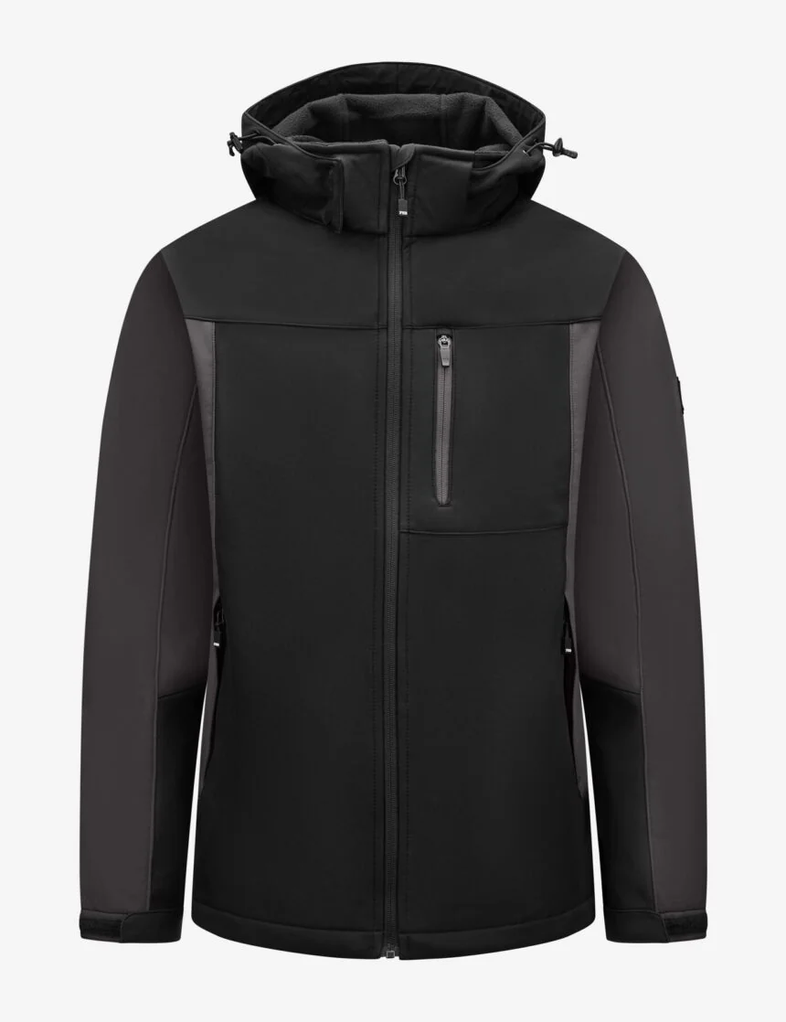 FHB JANNIK 79105 softshell jas Antraciet-zwart