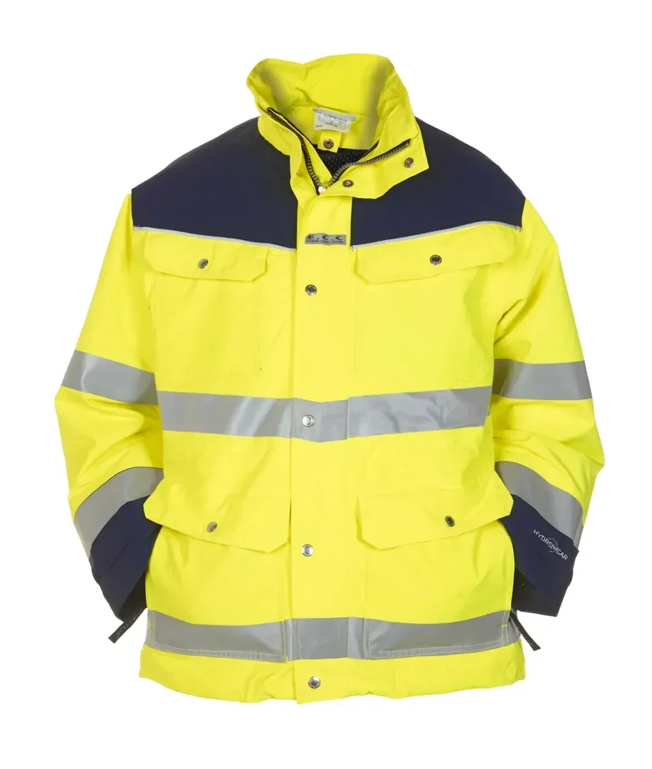 Hydrowear Parka Feldkirchen Fluor Geel - Marine
