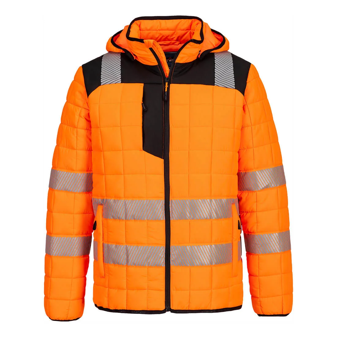 PORTWEST T165 PW3 Hi-Vis Square Baffle Jack Oranje/zwart