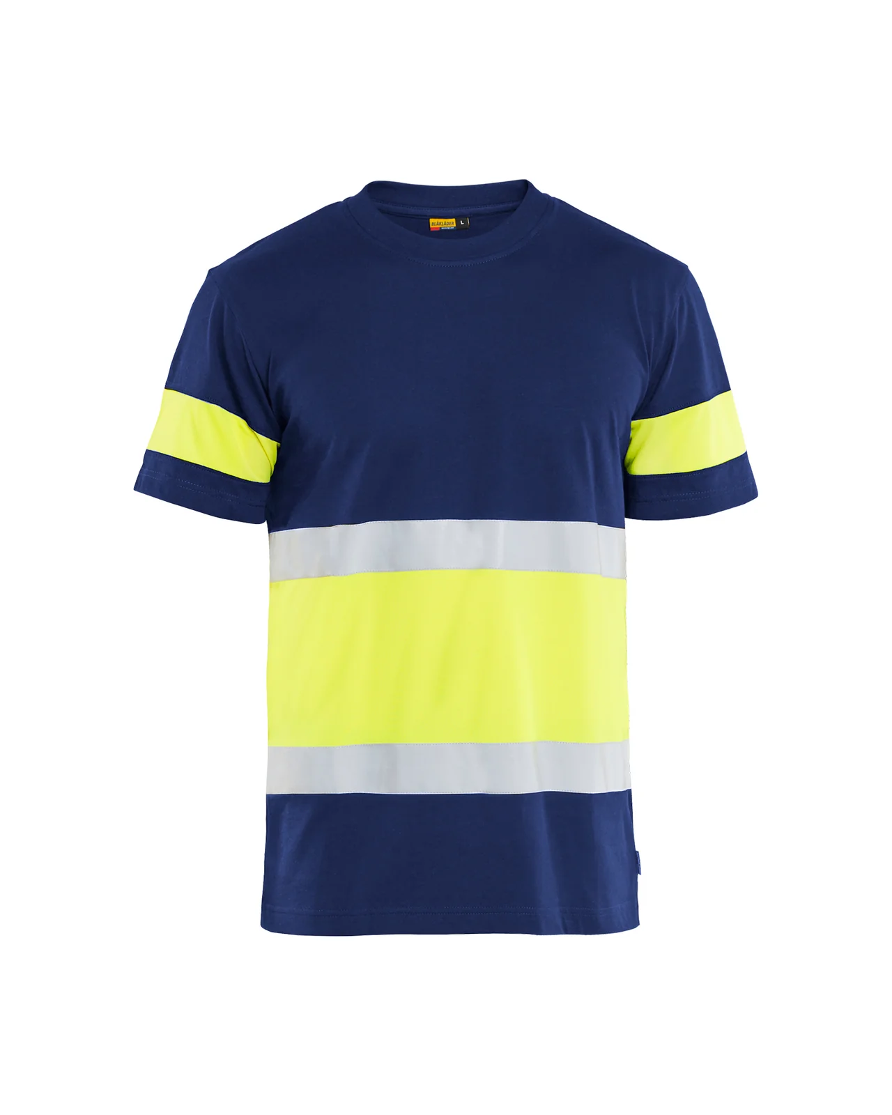 Blåkläder 33871030 T-shirt High Vis katoen Marine / High Vis Geel