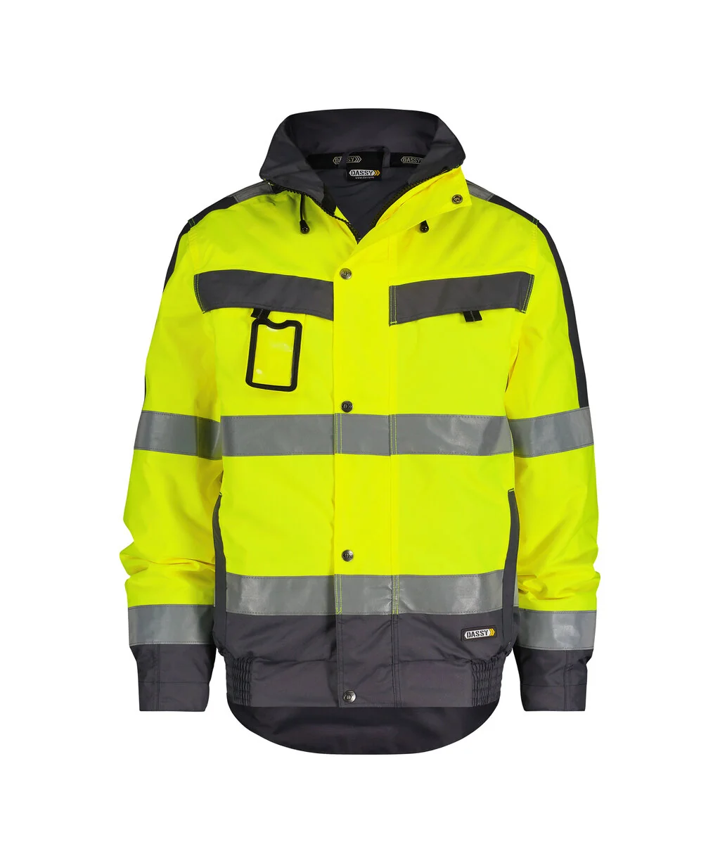 DASSY 500120 Fluogeel/Cementgrijs aanzicht 1