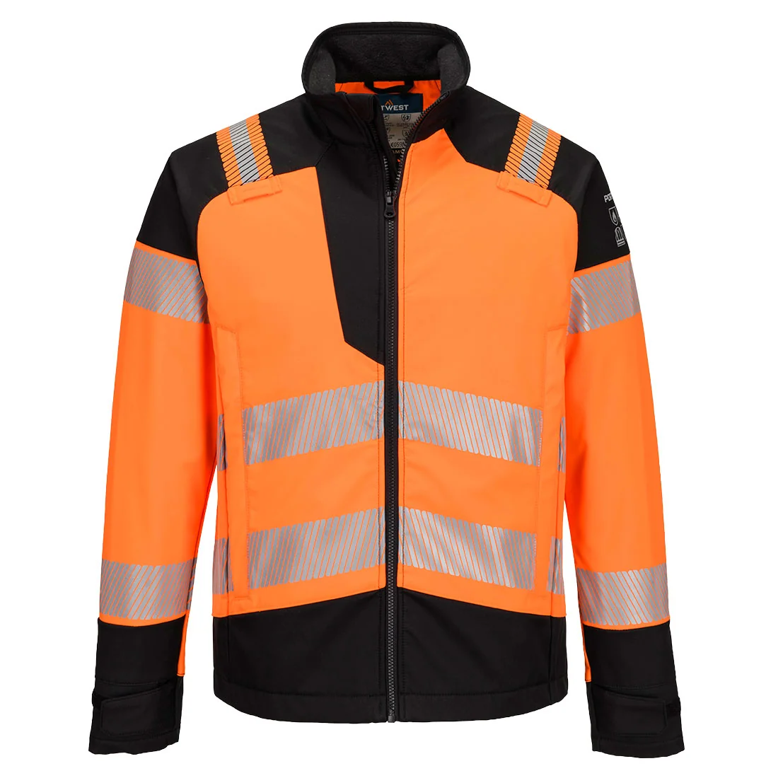 PORTWEST FR718 PW3 Modaflame Softshell Hi-Vis Multi-Norm FR Jack Oranje/zwart