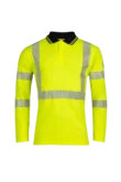 Garat ECO vlamvertragend, antistatisch high-vis poloshirt, lange mouwen aanzicht 1