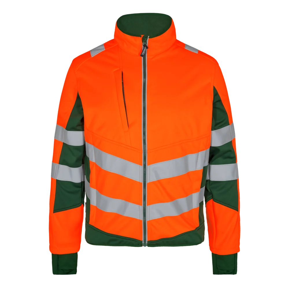 SAFETY softshell jack Oranje/Groen
