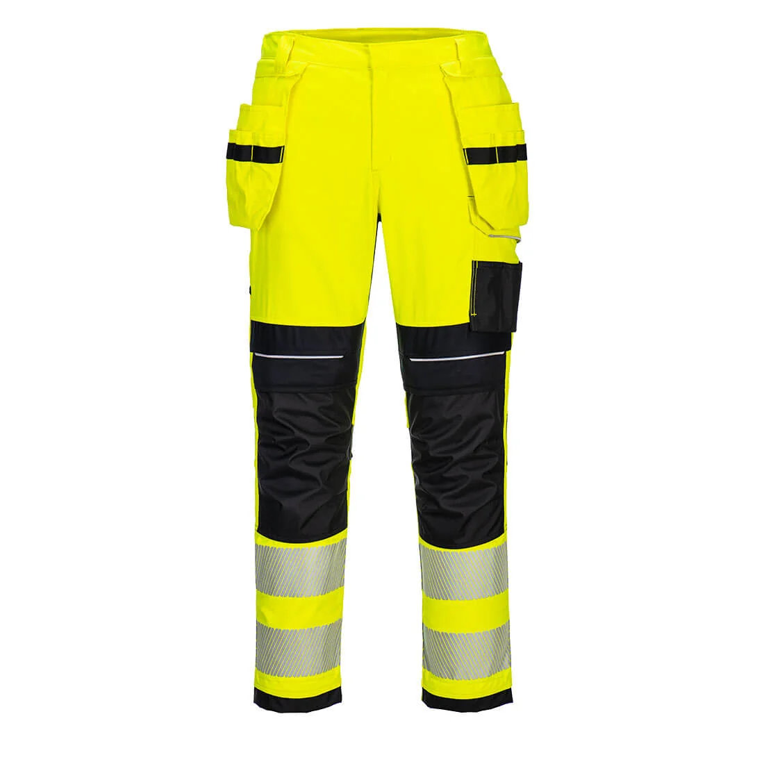 PORTWEST FR407 PW3 Vlamvertragende Modaflame Hi-Vis broek met holsterzakken Geel/zwart