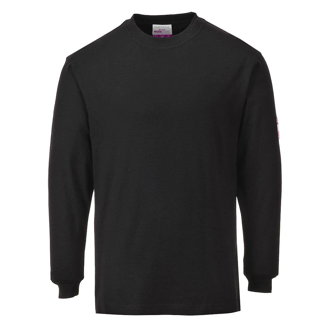 PORTWEST FR11 Vlamvertragende Modaflame Anti-statisch T-Shirt Lange Mouw Zwart