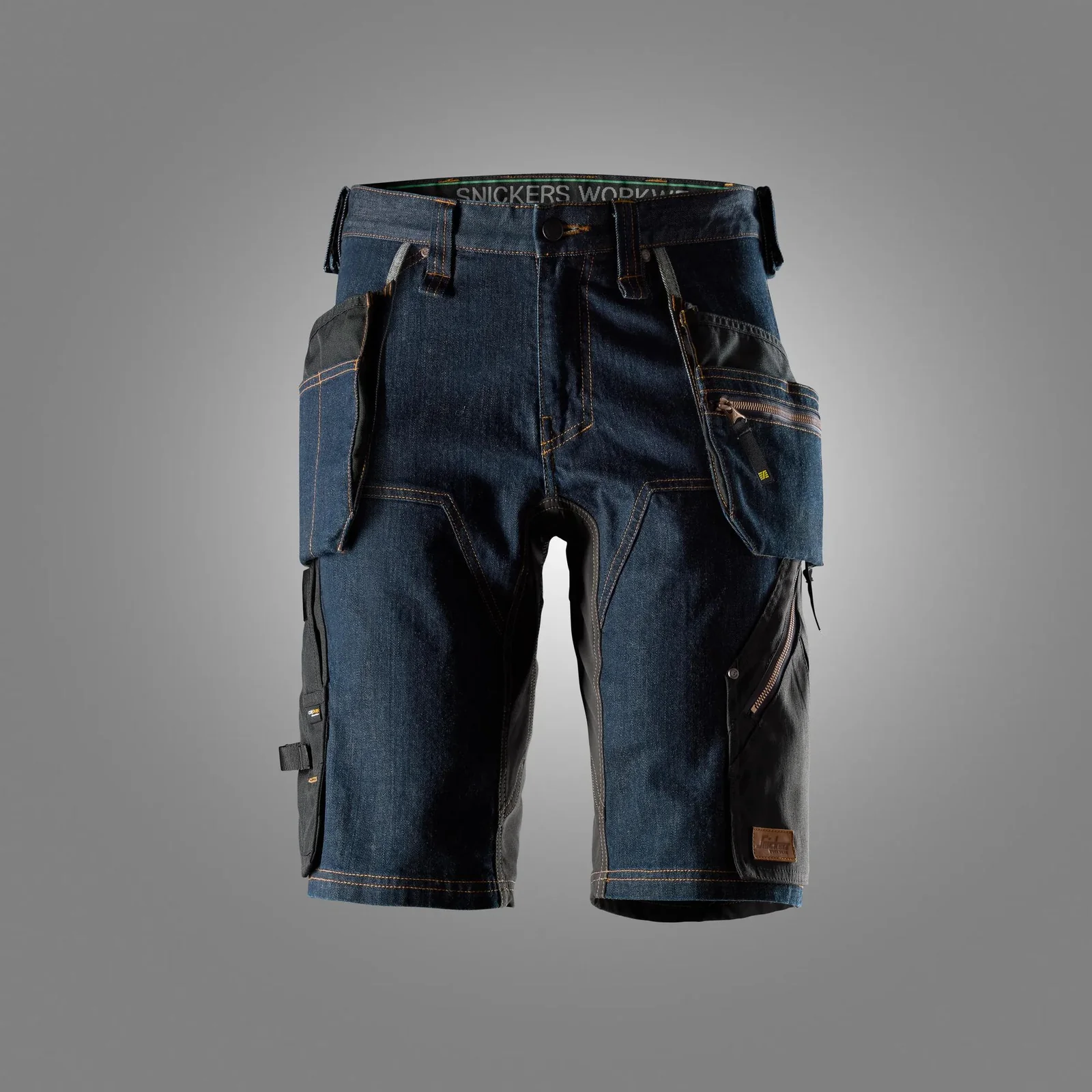 Snickers Workwear 6155 Denim/Zwart aanzicht 2