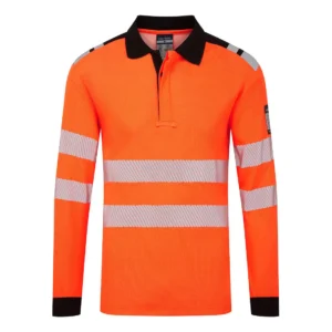 FR734 PW3 Modaflame Knit HVO Vlamvertragend Poloshirt met lange mouw aanzicht 1