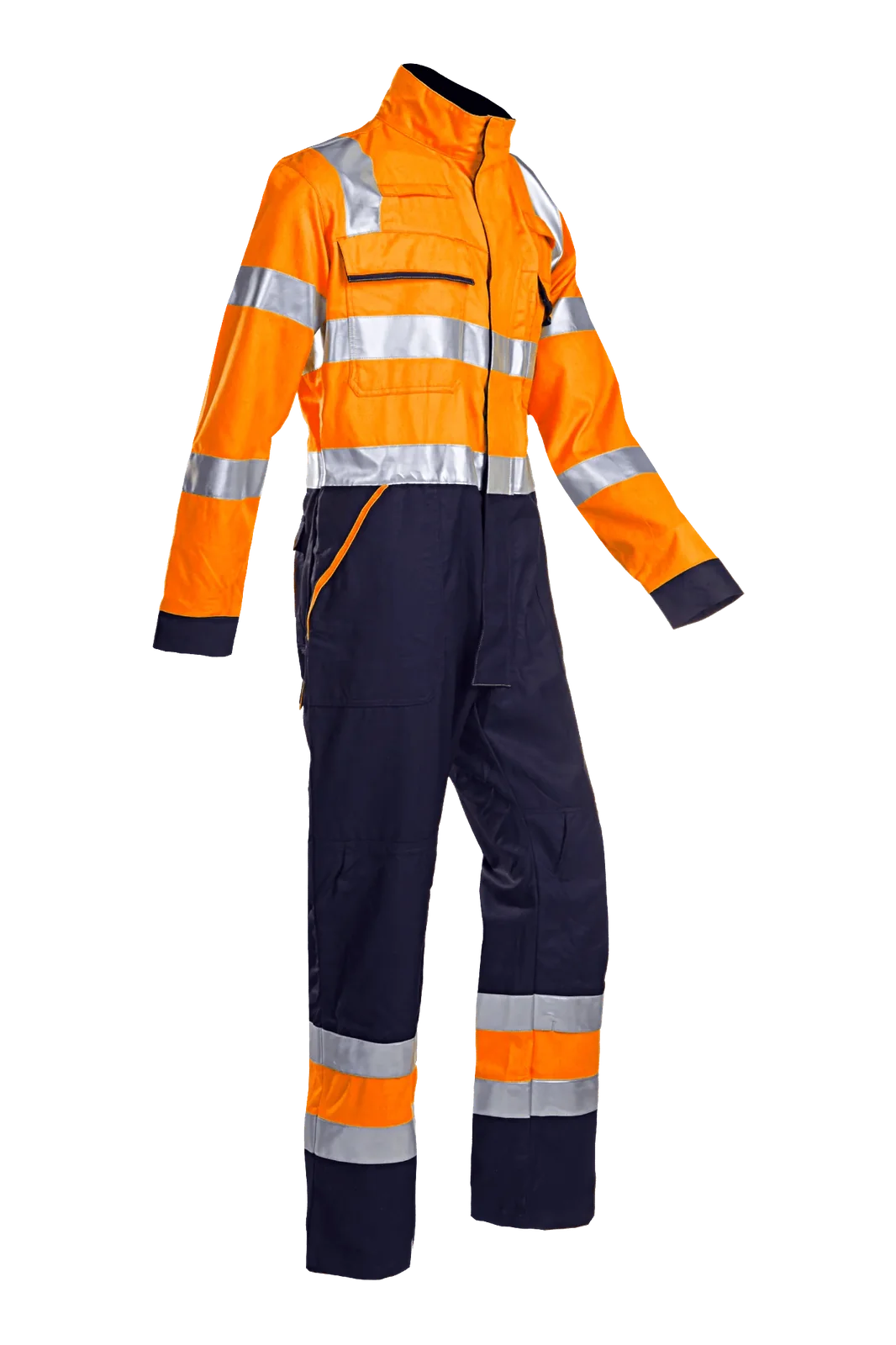 Sioen Mornant Overall, ARC bescherming, high-vis Fluo-oranje/Marineblauw